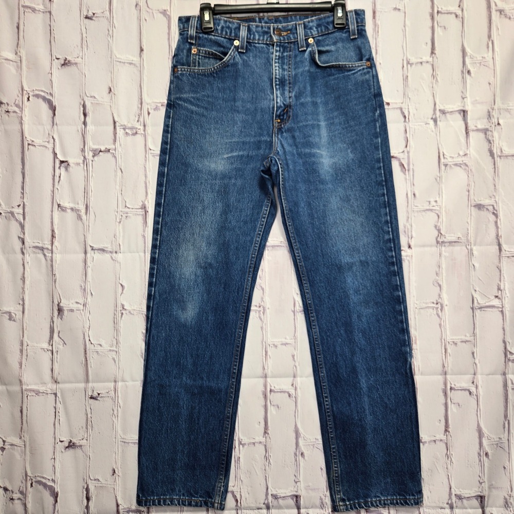 Vintage Levis 505 Orange Tab Jeans Mens 32x30 Made in USA Medium Wash Denim 1997